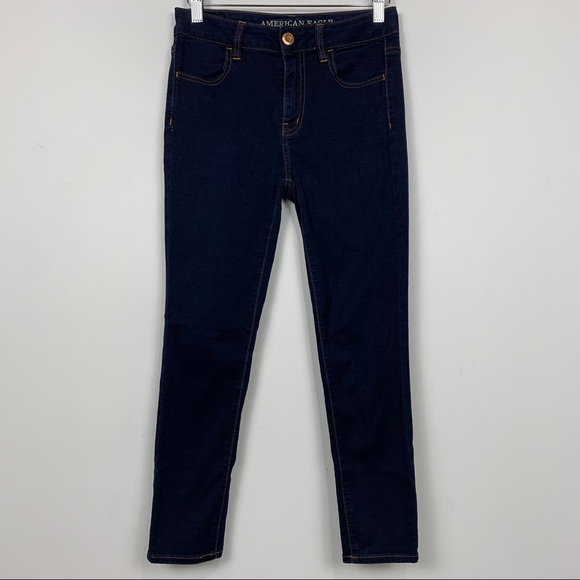 American Eagle Hi-Rise Jegging Crop in Dark Wash - Picture 2 of 5